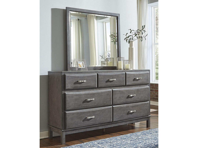 Caitbrook Gray Dresser & Mirror - Ornate Home