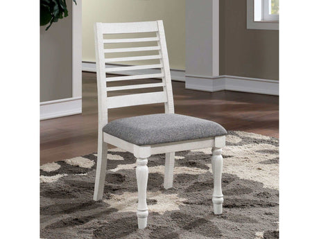 Calabria Antique White & Gray Dining Chair (Set of 2) - Ornate Home