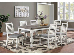 Calabria Antique White/Gray Dining Table - Ornate Home