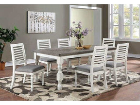 Calabria Antique White/Gray Dining Table - Ornate Home