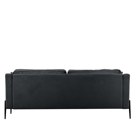 Calaveras Modern Loveseat with Iron Legs Dark Gray - Ornate Home