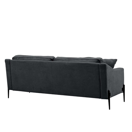 Calaveras Modern Loveseat with Iron Legs Dark Gray - Ornate Home