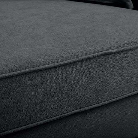 Calaveras Modern Loveseat with Iron Legs Dark Gray - Ornate Home