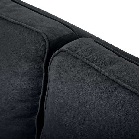 Calaveras Modern Loveseat with Iron Legs Dark Gray - Ornate Home