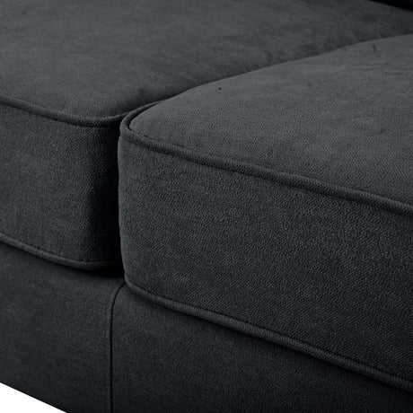 Calaveras Modern Loveseat with Iron Legs Dark Gray - Ornate Home