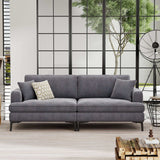 Calaveras Modern Loveseat with Iron Legs Gray - Ornate Home