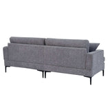 Calaveras Modern Loveseat with Iron Legs Gray - Ornate Home