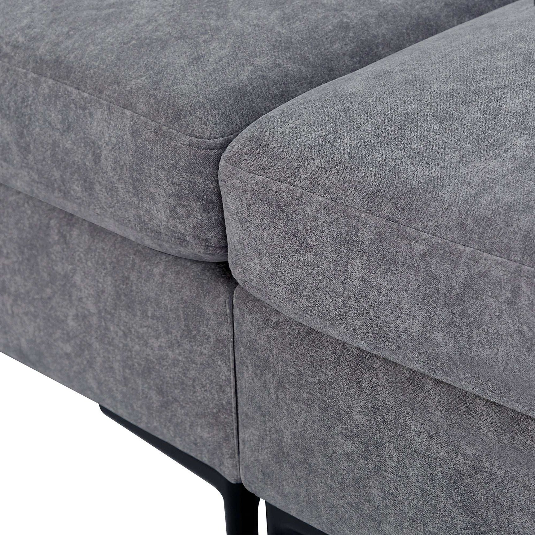 Calaveras Modern Loveseat with Iron Legs Gray - Ornate Home