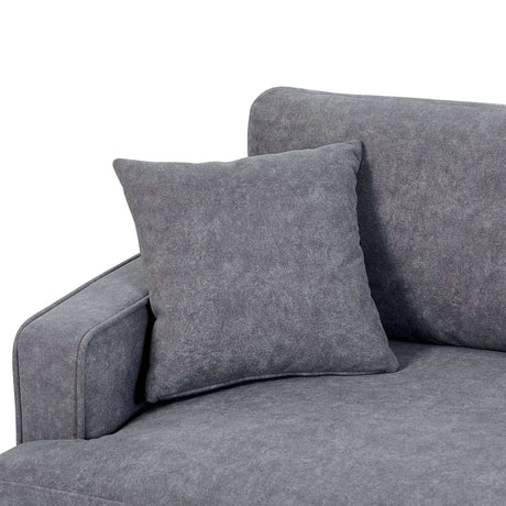 Calaveras Modern Loveseat with Iron Legs Gray - Ornate Home