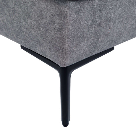 Calaveras Modern Loveseat with Iron Legs Gray - Ornate Home