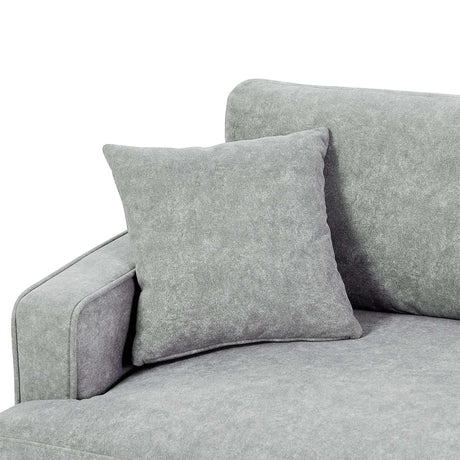 Calaveras Modern Loveseat with Iron Legs Light Gray - Ornate Home