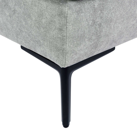 Calaveras Modern Loveseat with Iron Legs Light Gray - Ornate Home