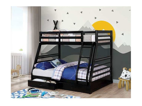 California Black Twin/Full Bunk Bed - Ornate Home