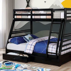 California Black Twin/Full Bunk Bed - Ornate Home
