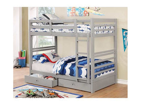 California Gray Twin/Twin Bunk Bed - Ornate Home
