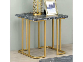 Calista Black & Gold End Table - Ornate Home