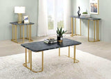 Calista Black & Gold End Table - Ornate Home