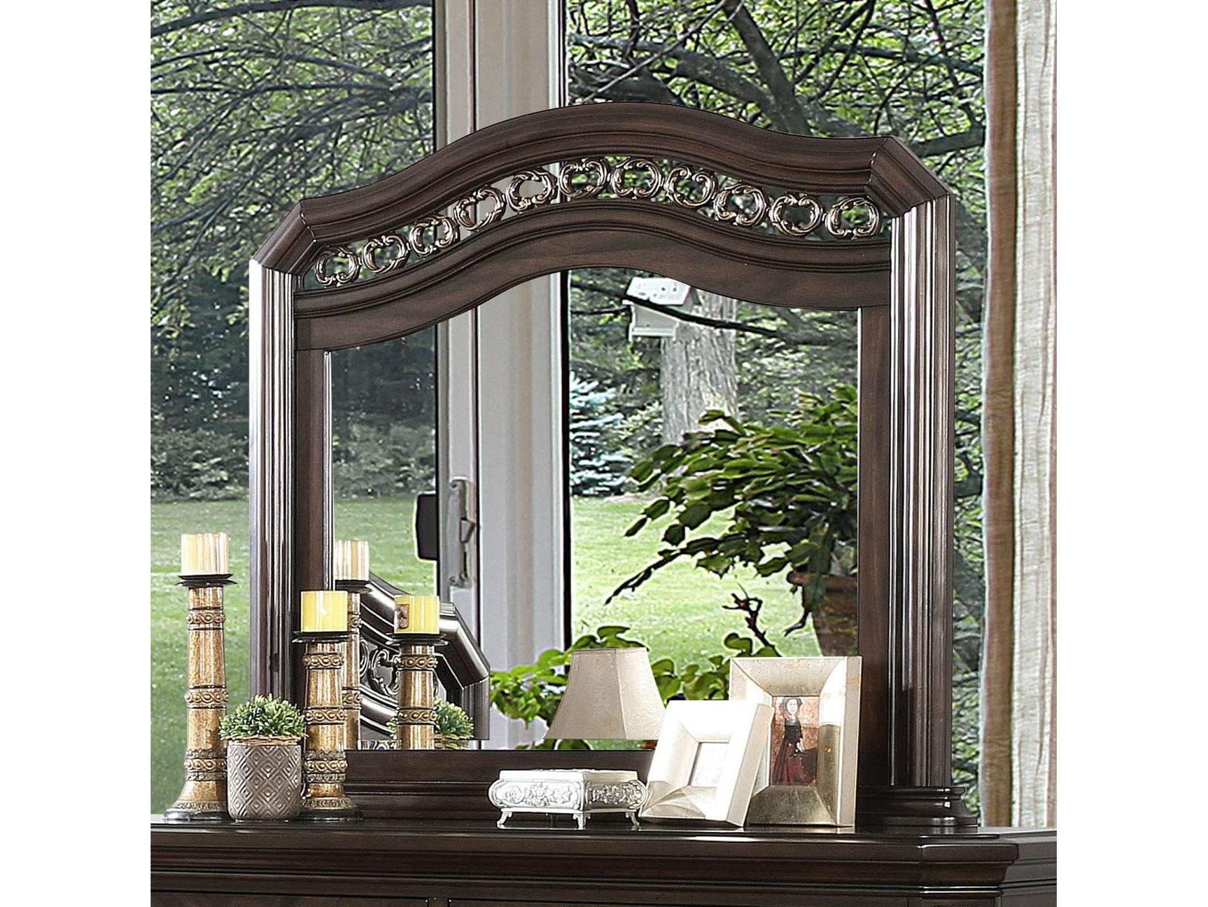 Calliope Espresso Mirror - Ornate Home