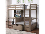 Callistus Warm Gray Twin/Workstation Loft Bed - Ornate Home