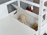 Callistus White Twin Workstation Loft Bed - Ornate Home