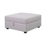 Cambria Grey Storage Ottoman - Ornate Home