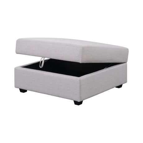 Cambria Grey Storage Ottoman - Ornate Home