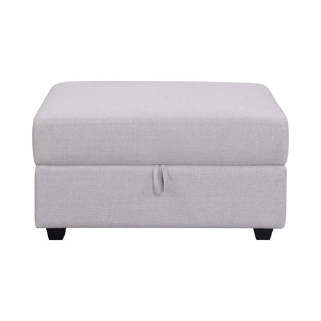 Cambria Grey Storage Ottoman - Ornate Home