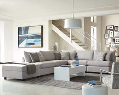 Cambria Grey Storage Ottoman - Ornate Home