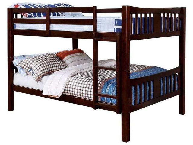 Cameron Dark Walnut Full/Full Bunk Bed - Ornate Home
