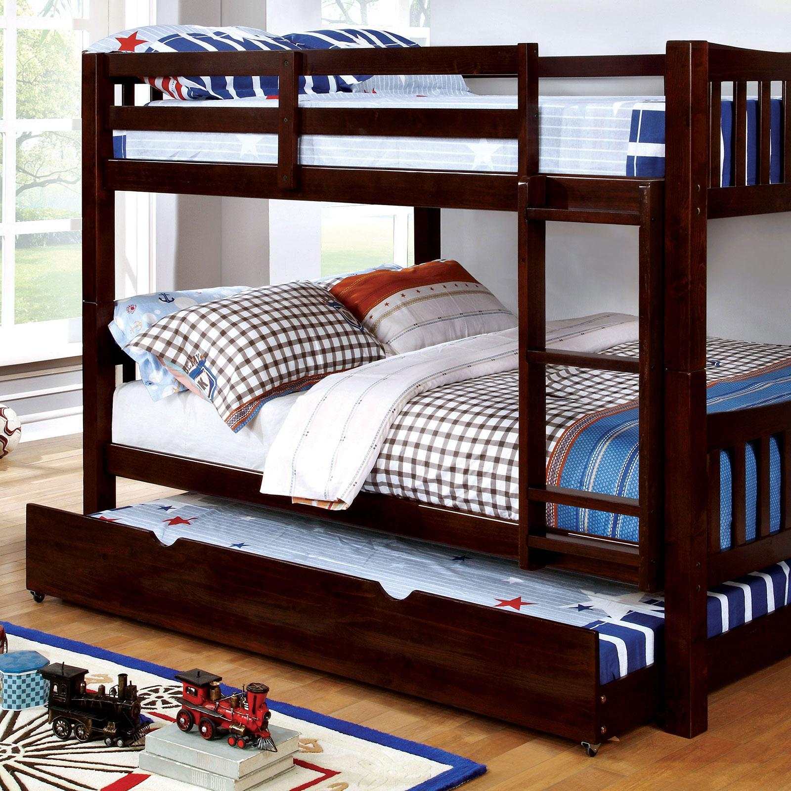 Cameron Dark Walnut Full/Full Bunk Bed - Ornate Home