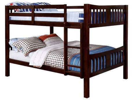 Cameron Dark Walnut Twin/Twin Bunk Bed - Ornate Home