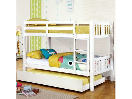 Cameron White Twin/Twin Bunk Bed - Ornate Home