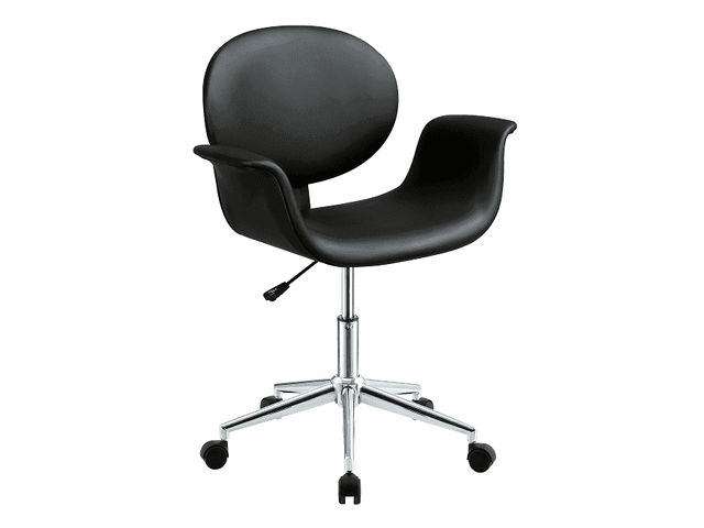Camila Black PU Office Chair - Ornate Home