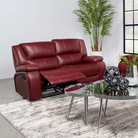 Camila Red Motion Loveseat - Ornate Home