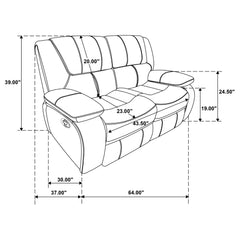Camila Red Motion Loveseat - Ornate Home
