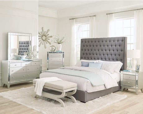 Camille Grey California King Bed - Ornate Home