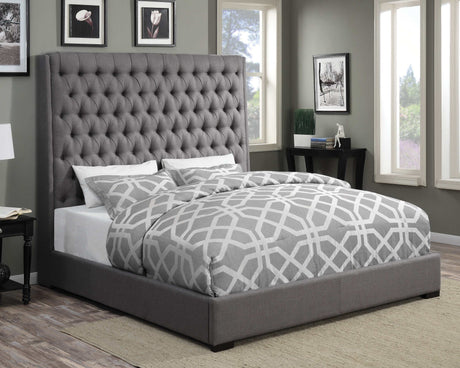 Camille Grey Eastern King Bed - Ornate Home