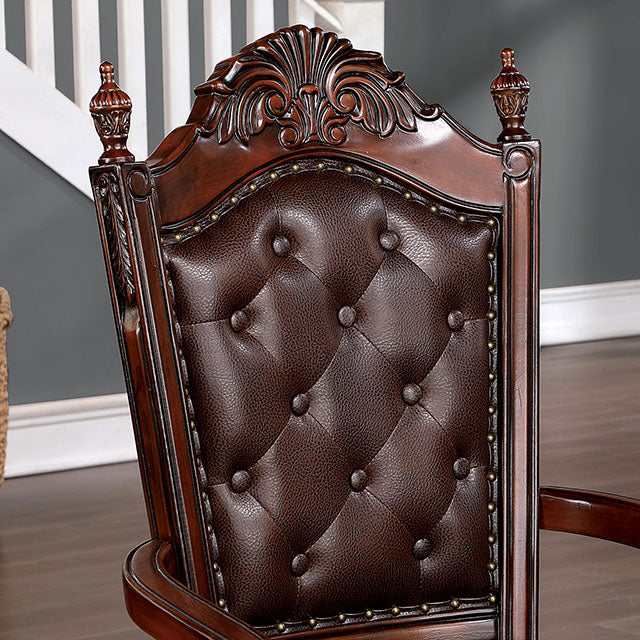 Canyonville Brown Cherry/Dark Brown Arm Chair - Ornate Home