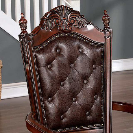 Canyonville Brown Cherry/Dark Brown Arm Chair - Ornate Home