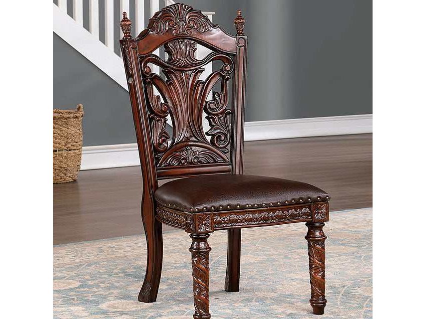 Canyonville Brown Cherry/Dark Brown Side Chair - Ornate Home
