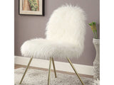 Caoimhe White & Gold Accent Chair - Ornate Home