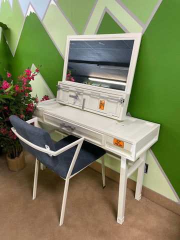Cargo White Vanity Desk - Ornate Home