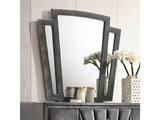 Carissa Gray Velvet Upholstered Mirror - Ornate Home