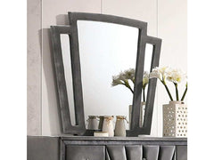 Carissa Gray Velvet Upholstered Mirror - Ornate Home
