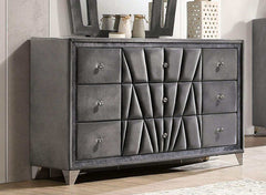 Carissa Gray Velvet Upholstered Wingback HB Bedroom Sets - Ornate Home