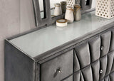 Carissa Gray Velvet Upholstered Wingback HB Bedroom Sets - Ornate Home