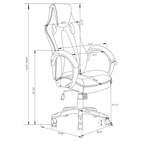 Carlos Black Office Chair - Ornate Home