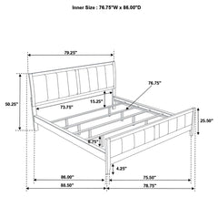 Carlton Cappuccino / Black California King Bed 5 Pc Set - Ornate Home
