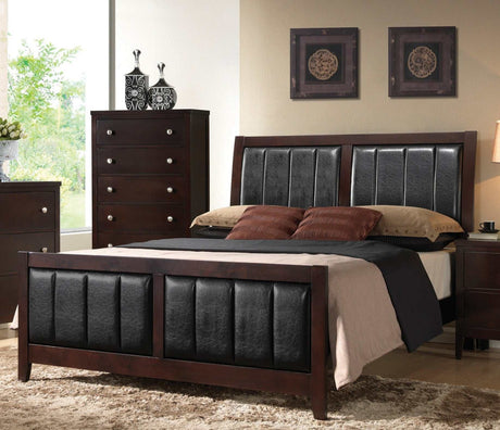 Carlton Cappuccino & Black California King Bed - Ornate Home