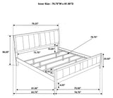 Carlton Cappuccino / Black Eastern King Bed 4 Pc Set - Ornate Home